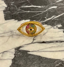 Load image into Gallery viewer, Karak Tychon Evil Eye Ring M