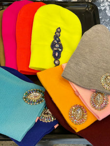 Long Style Jewelled Hats