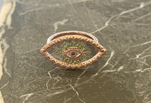 Load image into Gallery viewer, Karak Tychon Evil Eye Ring M