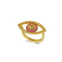 Load image into Gallery viewer, Karak Tychon Evil Eye Ring M