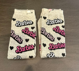 Reworked Barbie Heart Socks
