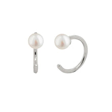 Load image into Gallery viewer, Pearl Huggie Earrings
