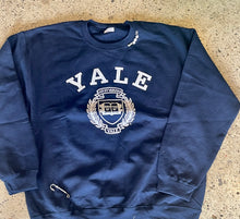 Load image into Gallery viewer, Vintage Reworked Crew Yale Navy
