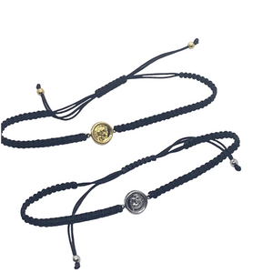 Karak Athenas Coin Rope Bracelet- Black