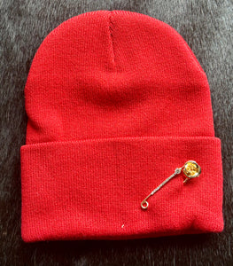 Short Hat With Glam Pin