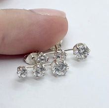 Load image into Gallery viewer, Sparkling Trio Stud Earrings
