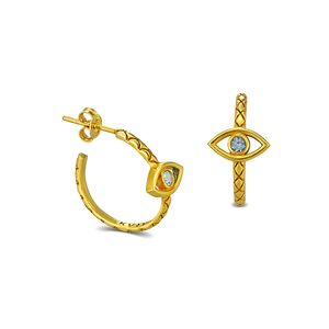 Karak Tychon Evil Eye Hoop Earrings